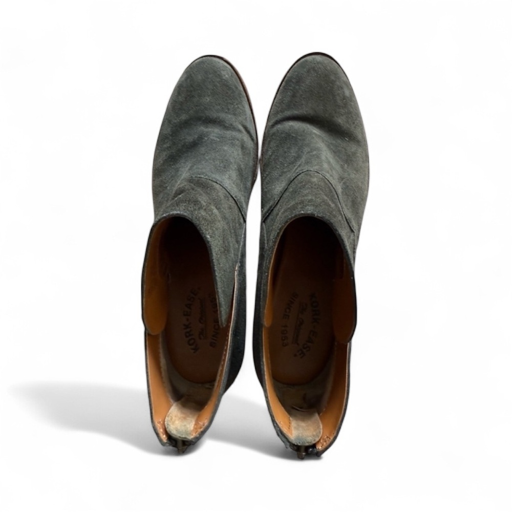 Kork-Ease Dark Olive Suede Ankle Booties - Picture 5 of 6